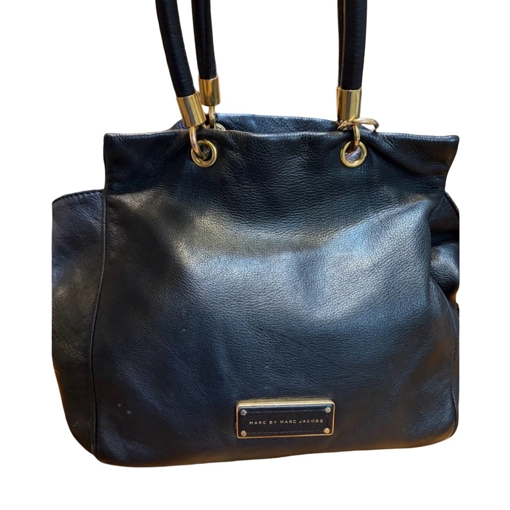 Marc by Marc Jacobs Too Hot Too Handle Black Leather Tote Bag